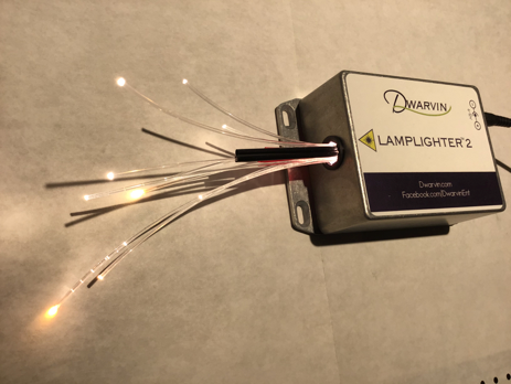 Fibers inserted into the Lamplighter box