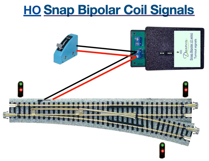 HO Turnout Signals kit - Snap Bipolar 2 Wire - Signals