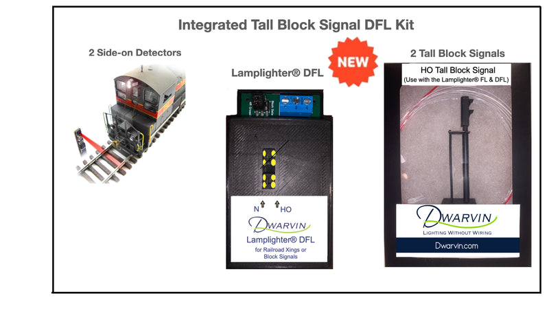 HO Integrated Tall Block Signal Kit using Lamplighter® DFL