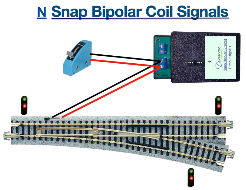 N Turnout Signals kit - Snap Bipolar 2 Wire - Dwarf Signals