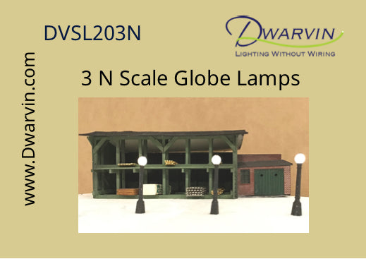N Scale Globe Lamp Set (DVSL203)