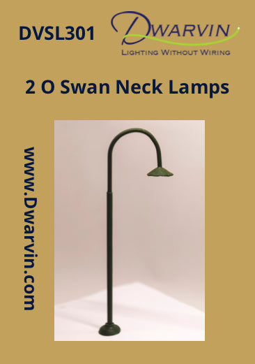 2 O Gauge Swan Gooseneck Lamps (DVSL301)